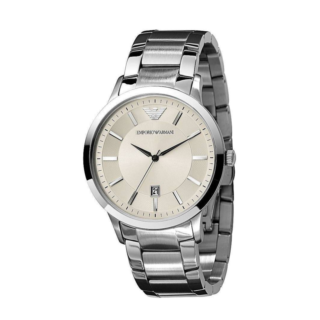 Emporio Armani Classic Quartz White Dial Silver Steel Strap Watch For Men - AR2431 Buy Now By Emporio Armani