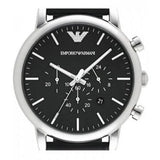Emporio Armani Dress Analog Black Dial Black Leather Strap Watch For Men - AR8029 Buy Now By Emporio Armani