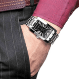 Emporio Armani Classic Black Dial Silver Stainless Steel Strap Watch For Men - AR0156 Buy Now By Emporio Armani