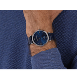 Emporio Armani Gianni T Bar Quartz Blue Dial Blue Leather Strap Watch For Men - AR11300 Buy Now By Emporio Armani