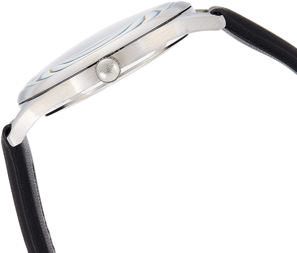 Emporio Armani Lambda Classic Quartz Black Dial Black Leather Strap Watch For Men - AR11020 Buy Now By Emporio Armani