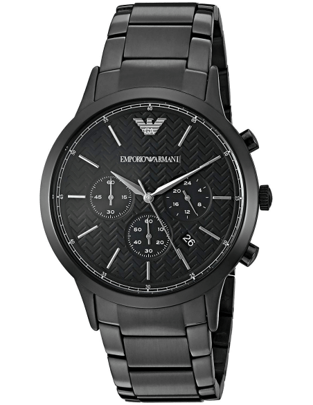 Emporio Armani Dress Chronograph Quartz Black Dial Black Stainless Steel Strap Watch For Men - AR2485 Buy Now By Emporio Armani