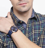 Guess Fleet Blue Dial Blue Rubber Strap Watch for Men - W0971G3 Buy Now By Guess