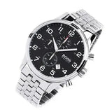 Hugo Boss Aeroliner Chronograph Black Dial Silver Steel Strap Watch For Men - 1512446 Buy Now By Hugo Boss