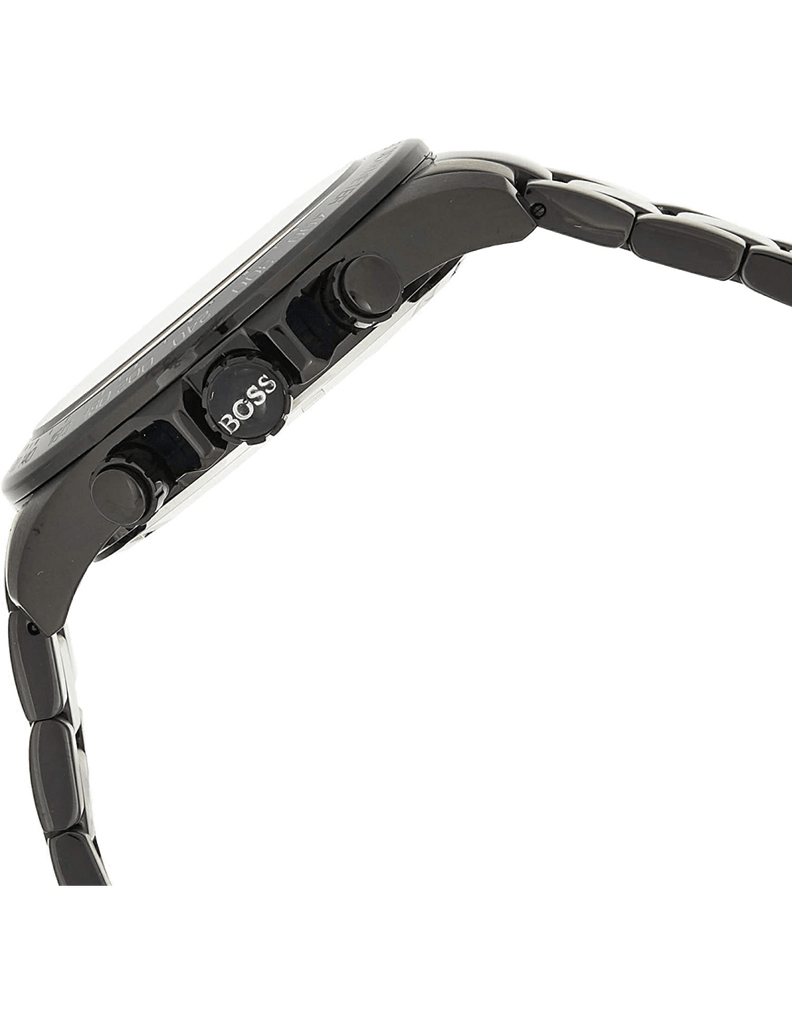 Hugo Boss Ikon Chronograph Black Dial Black Steel Strap Watch for Men - 1512961 Buy Now By Hugo Boss