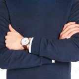 Hugo Boss Slim Chronograph White Dial Brown Leather Strap Watch For Men - 1513263 Buy Now By Hugo Boss