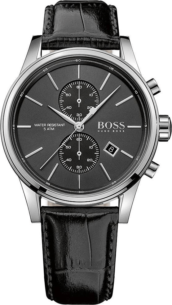 Hugo Boss Jet Black Dial Black Leather Strap Watch for Men - 1513279 Buy Now By Hugo Boss