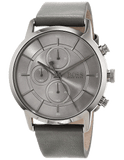 Hugo Boss Architectural Grey Dial Grey Leather Strap Watch for Men - 1513570 Buy Now By Hugo Boss