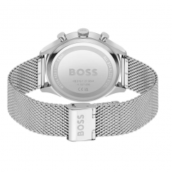 Hugo Boss Gregor Chronograph Blue Dial Silver Mesh Bracelet Watch For Men - 1514052 Buy Now By Hugo Boss