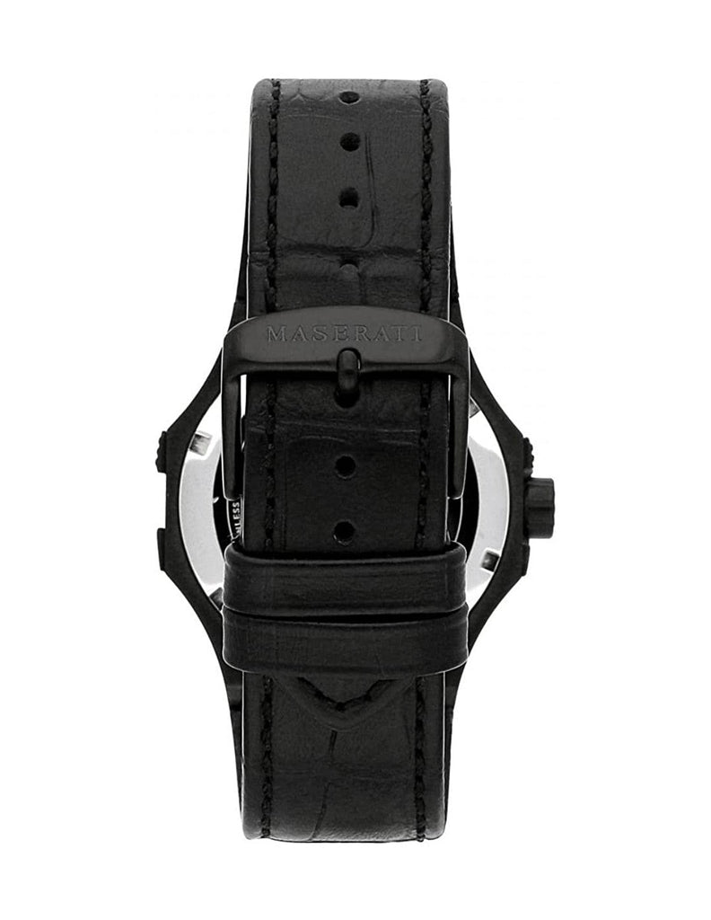 Maserati Potenza Quartz Black Dial Black Leather Strap Watch For Men - R8851108032 Buy Now By Maserati