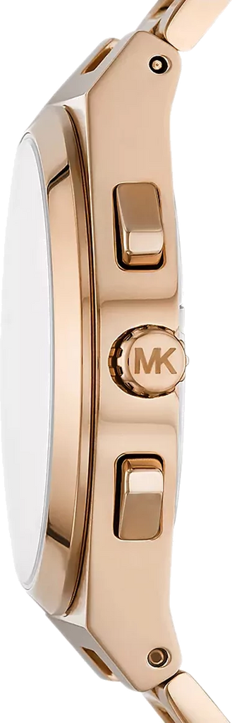 Michael Kors Lennox Chronograph Black Dial Rose Gold Steel Strap Watch For Men - MK9119 Buy Now By Michael Kors