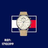 Tommy Hilfiger Kane White Dial Beige Leather Strap Watch for Men - 1710399 Buy Now By Tommy Hilfiger