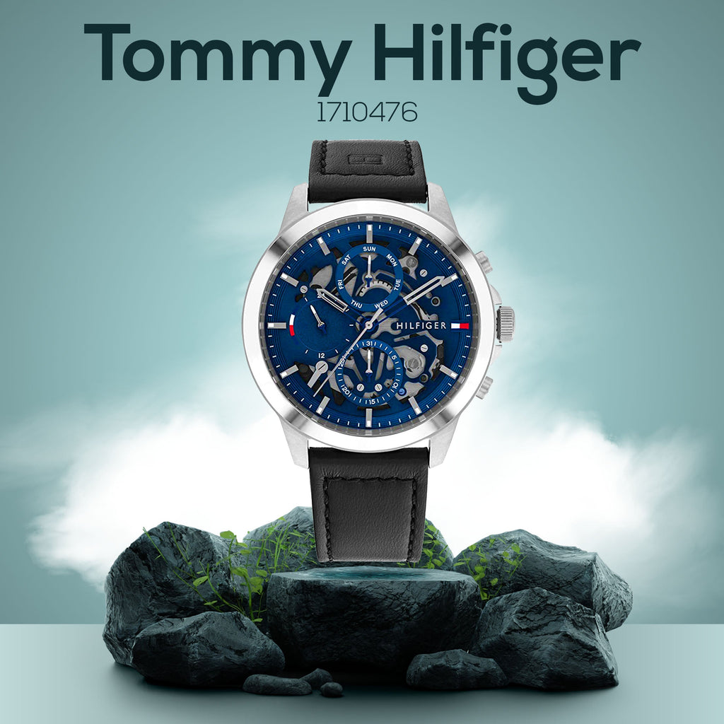 Tommy Hilfiger Henry Chronograph Blue Dial Brown Leather Strap Watch For Men -1710476 Buy Now By Tommy Hilfiger