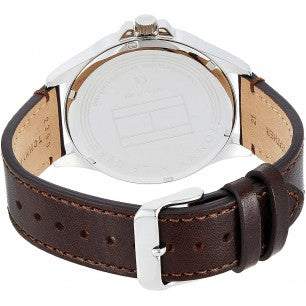 Tommy Hilfiger Jackson Multi-Function Silver Dial Brown Leather Strap Watch for Men - 1791239 Buy Now By Tommy Hilfiger