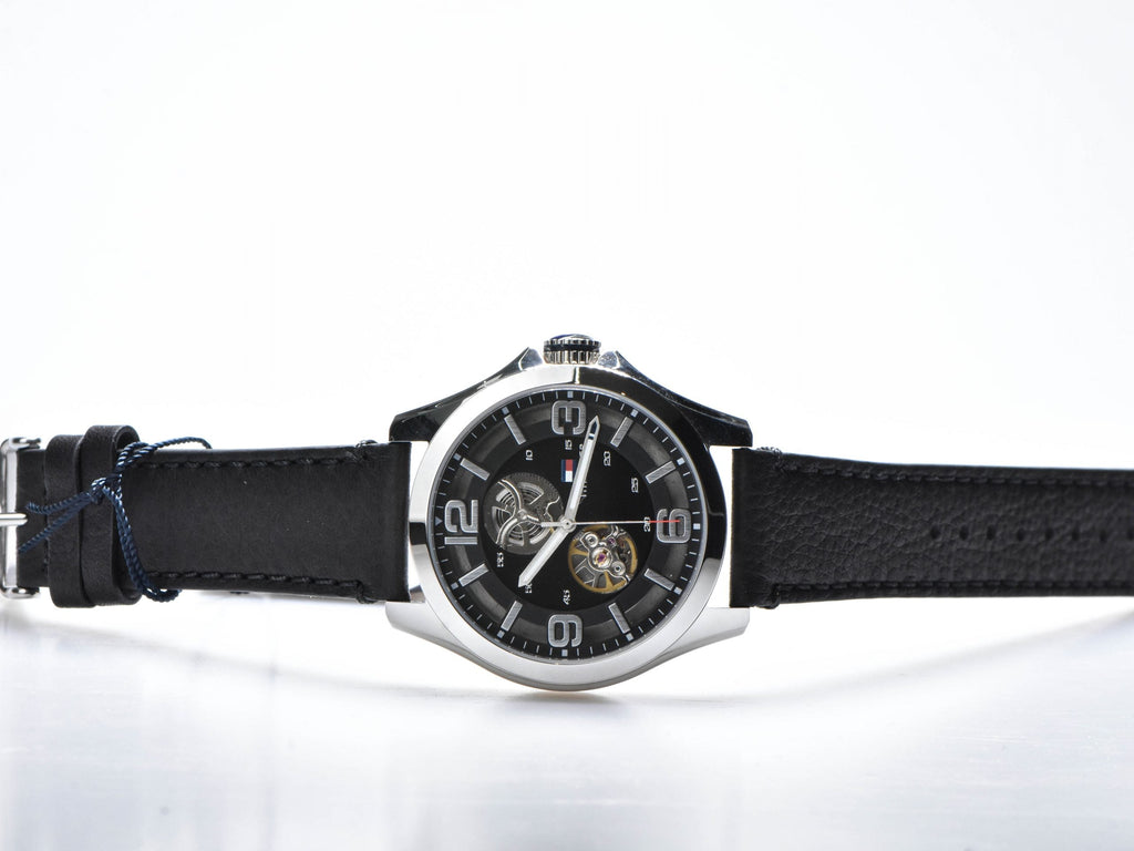 Tommy Hilfiger Bruce Analog Black Dial Black Leather Strap Watch for Men - 1791279 Buy Now By Tommy Hilfiger