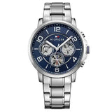 Tommy Hilfiger Keagan Blue Dial Silver Steel Strap Watch for Men - 1791293 Buy Now By Tommy Hilfiger