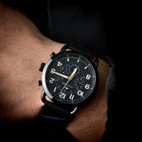 Tommy Hilfiger Briggs Black Dial Black Leather Strap Watch for Men - 1791426 Buy Now By Tommy Hilfiger