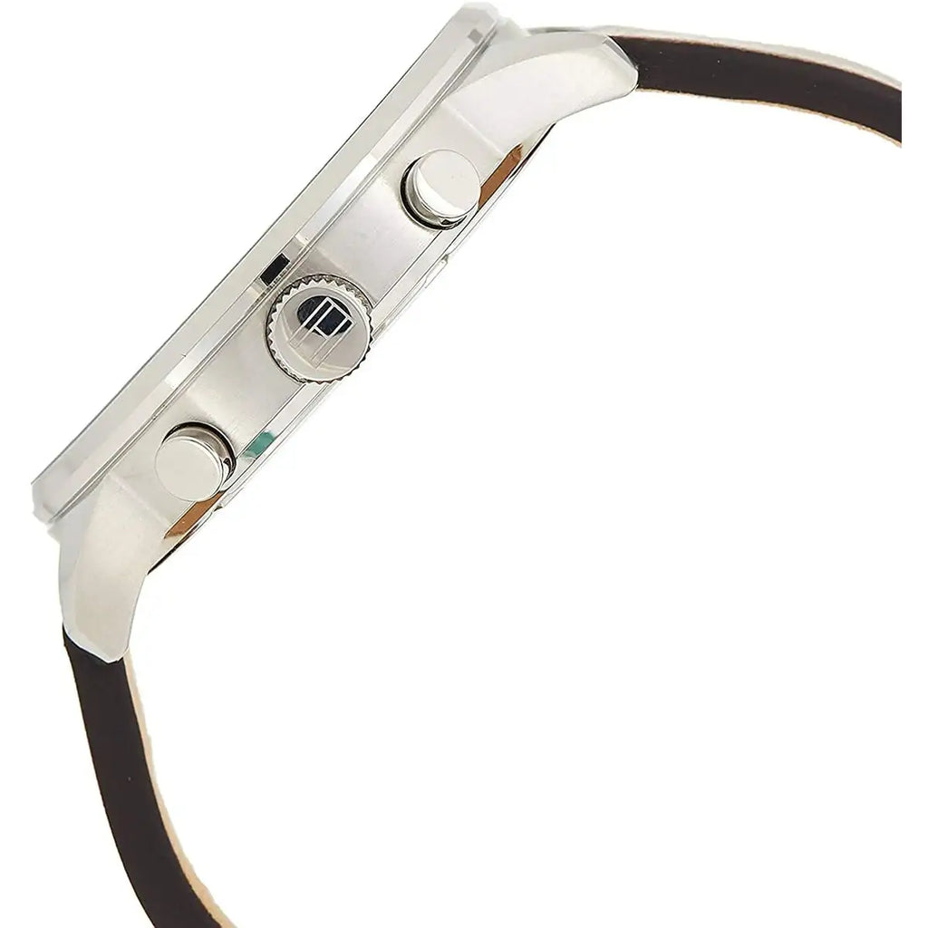 Tommy Hilfiger Chase Chronograph Grey Dial Brown Leather Strap Watch For Men - 1791487 Buy Now By Tommy Hilfiger