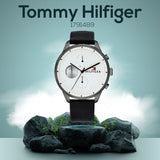 Tommy Hilfiger Lexor Silver Dial Black Leather Strap Watch For Men - 1791489 Buy Now By Tommy Hilfiger