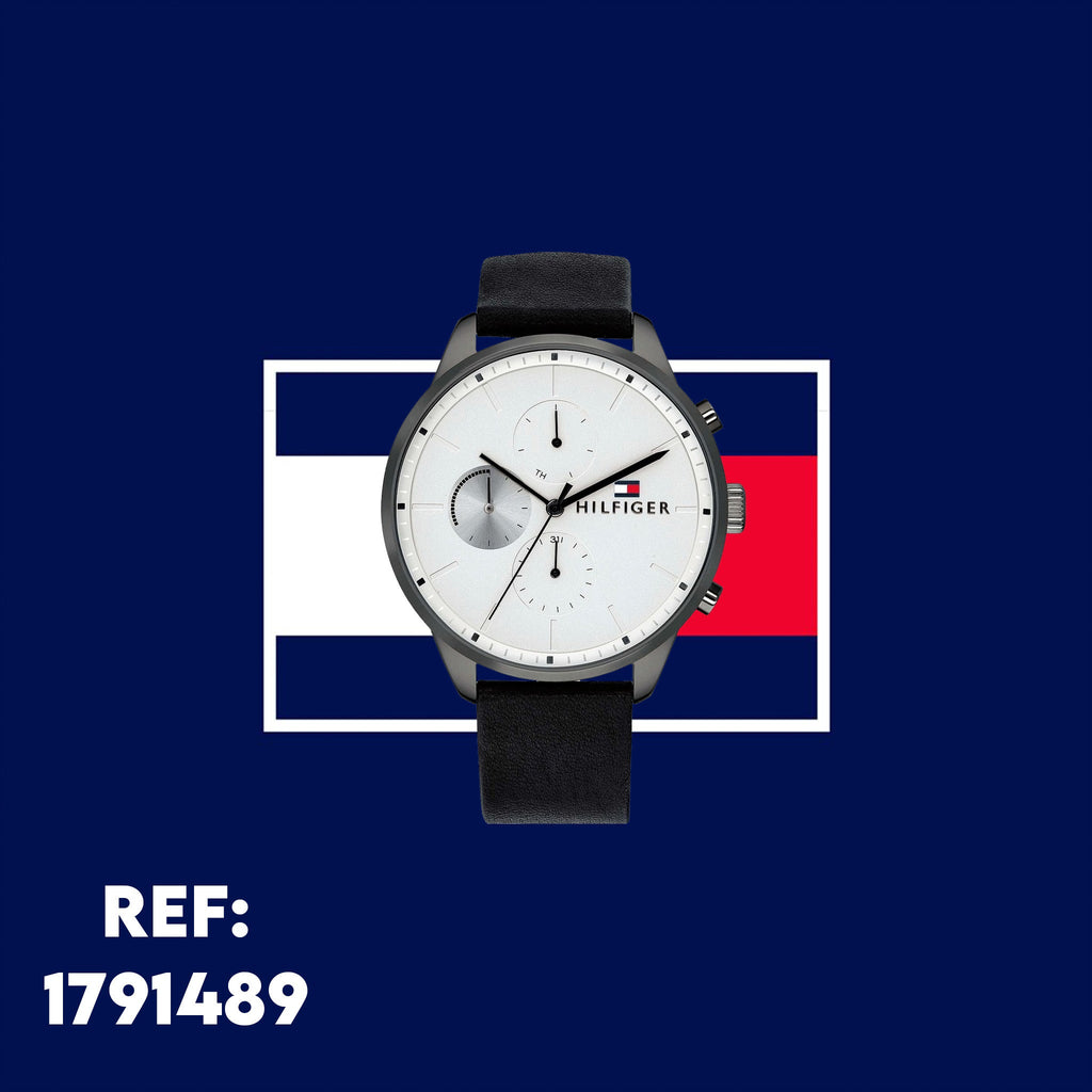 Tommy Hilfiger Lexor Silver Dial Black Leather Strap Watch For Men - 1791489 Buy Now By Tommy Hilfiger
