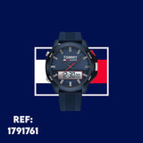 Tommy Hilfiger Digital Analog Blue Dial Blue Rubber Strap Watch For Men - 1791761 Buy Now By Tommy Hilfiger