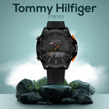 Tommy Hilfiger Jeans Analog Black Dial Black Silicone Strap Watch For Men - 1791763 Buy Now By Tommy Hilfiger