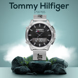 Tommy Hilfiger Digital Black Dial Silver Mesh Bracelet Watch For Men - 1791765 Buy Now By Tommy Hilfiger