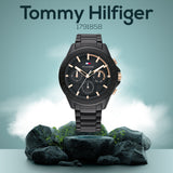Tommy Hilfiger Aiden Chronograph Black Dial Black Steel Strap Watch For Men - 1791858 Buy Now By Tommy Hilfiger