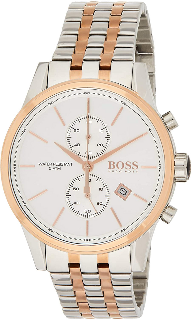 Hugo Boss Jet Silver Dial Two Tone Steel Strap Watch for Men - 1513385 Buy Now By Hugo Boss