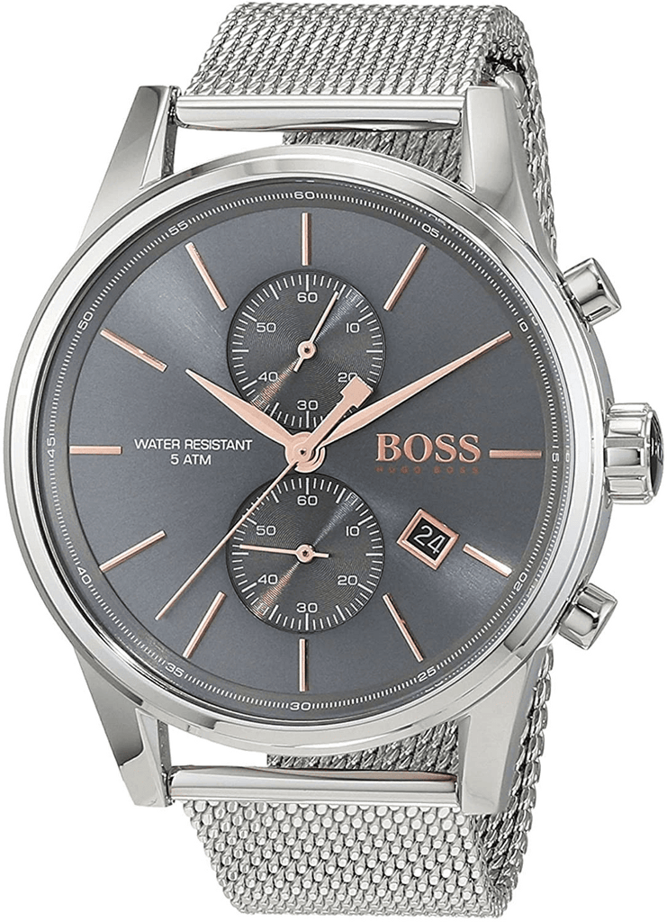 Hugo Boss Jet Chronograph Grey Dial Silver Mesh Bracelet Watch for Men - 1513440 Buy Now By Hugo Boss