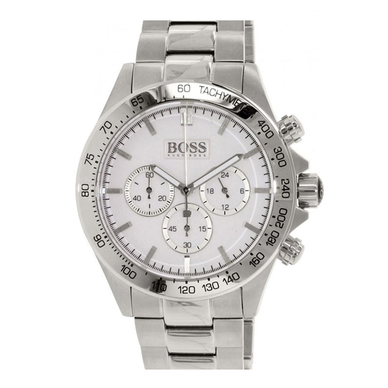 Hugo Boss Ikon Chronograph White Dial Silver Steel Strap Watch for Men - 1512962 Buy Now By Hugo Boss