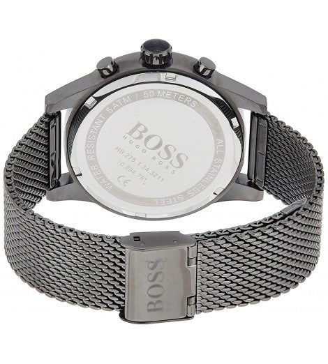 Hugo Boss Jet Blue Dial Gunmetal Mesh Bracelet Watch for Men - 1513677 Buy Now By Hugo Boss