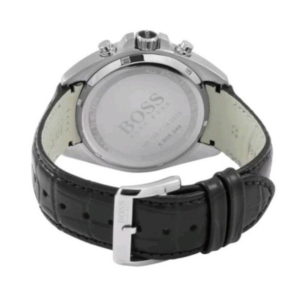 Hugo Boss Casual Chronograph Silver Dial Black Leather Strap Watch For Men - HB1512880 Buy Now By Hugo Boss