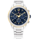 Tommy Hilfiger Lars Chronograph Blue Dial Silver Steel Strap Watch For Men - 1792059 Buy Now By Tommy Hilfiger