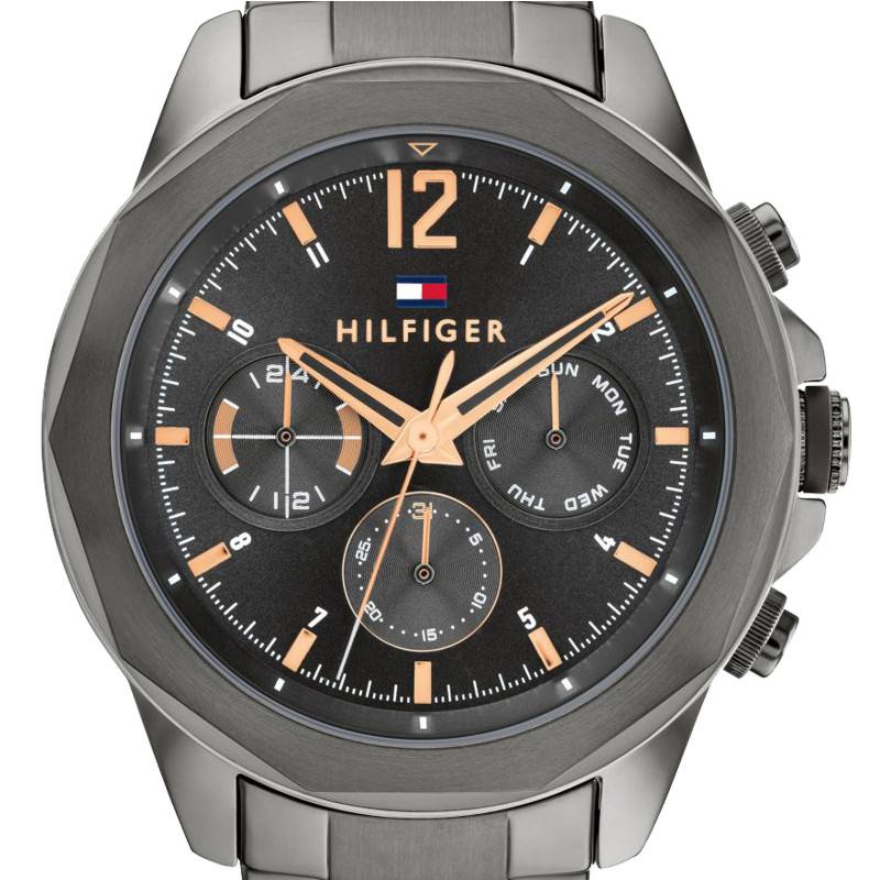 Tommy Hilfiger Lars Chronograph Black Dial Black Steel Strap Watch For Men - 1792061 Buy Now By Tommy Hilfiger