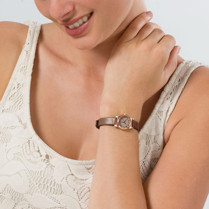 Marc Jacobs Henry Dinky Grey Dial Grey Leather Strap Watch for Women - MBM1239 Buy Now By Marc Jacobs