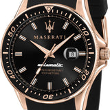 Maserati SFIDA Automatic Black Dial Black Rubber Strap Watch For Men - R8821140001 Buy Now By Maserati