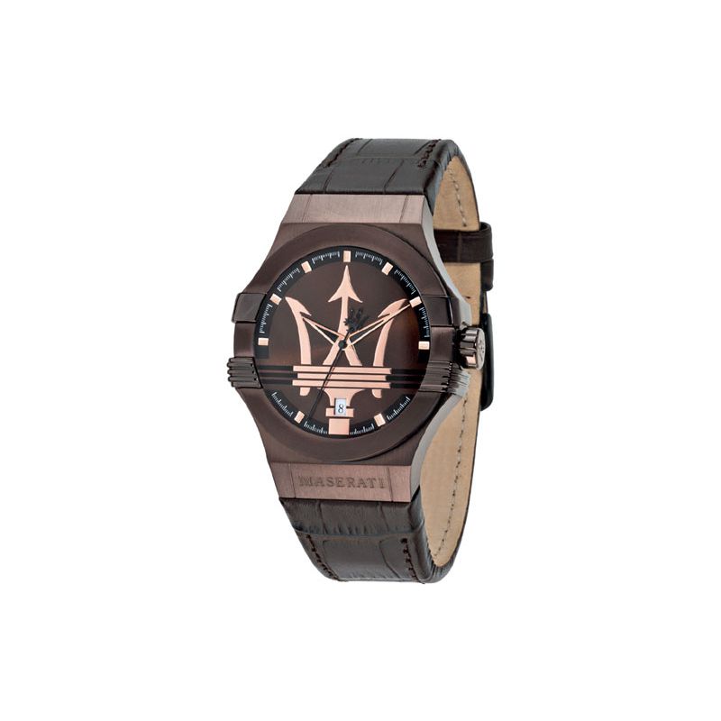 Maserati Potenza Brown Dial Brown Leather Strap Watch For Men - R8851108011 Buy Now By Maserati