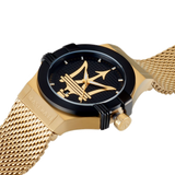 Maserati Potenza Quartz Black Dial Gold Mesh Bracelet Watch For Men - R8853108006 Buy Now By Maserati