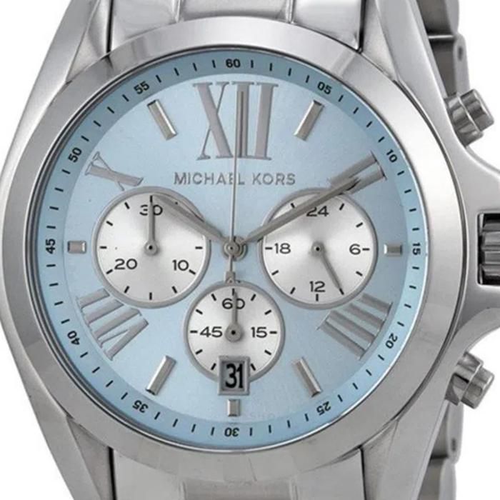 Michael Kors Bradshaw Chronograph Blue Dial Silver Steel Strap Watch For Women - MK6099 Buy Now By Michael Kors
