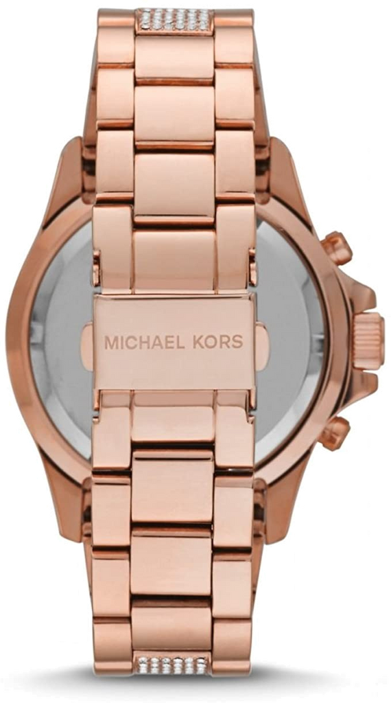 Michael Kors Everest Chronograph Black Dial Rose Gold Steel Strap Watch For Women - MK5875 Buy Now By Michael Kors