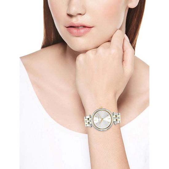 Michael Kors Darci Silver Dial Two Tone Steel Strap Watch for Women - MK3405 Buy Now By Michael Kors