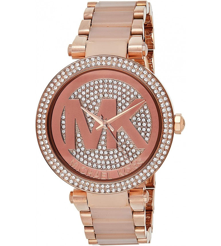 Michael Kors Parker Pink Dial Pink Steel Strap Watch for Women - MK6176 Buy Now By Michael Kors