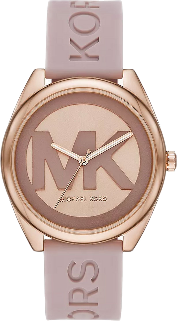 Michael Kors Janelle Three Hand Rose Gold Dial Pink Rubber Strap Watch For Women - MK7139 Buy Now By Michael Kors