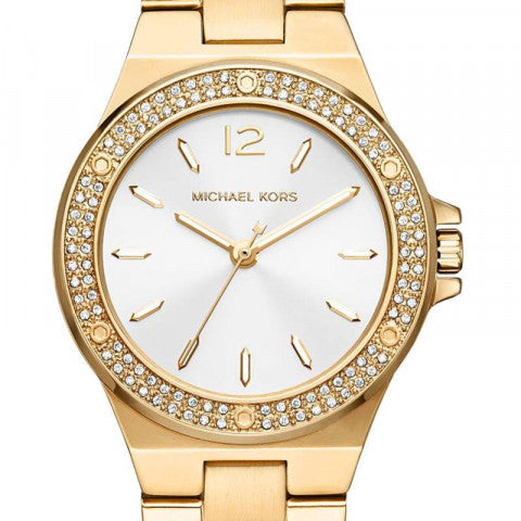 Michael Kors Lennox Three-Hand Silver Dial Gold Steel Strap Watch For Women - MK7278 Buy Now By Michael Kors