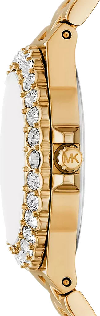 Michael Kors Lennox Three Hand Black Dial Gold Steel Strap Watch For Women - MK7394 Buy Now By Michael Kors