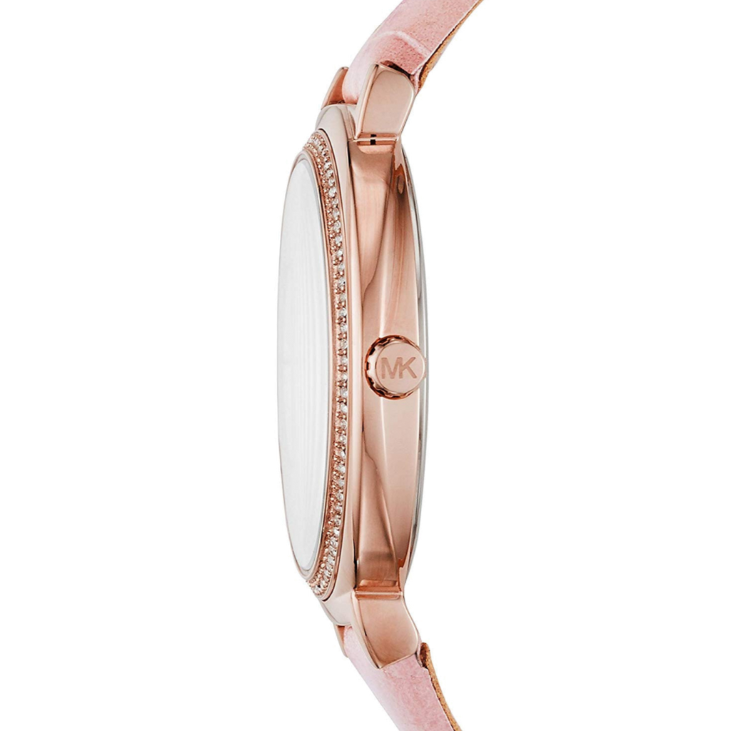 Michael Kors Cinthia Mother of Pearl Dial Pink Leather Strap Watch for Women - MK2663 Buy Now By Michael Kors