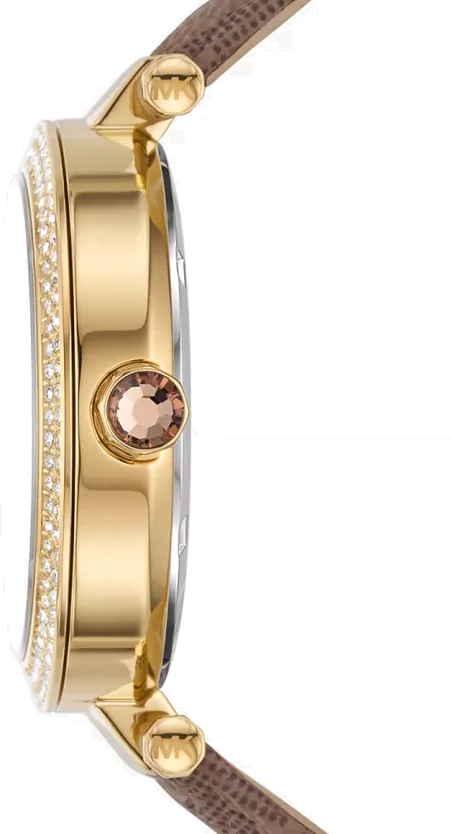 Michael Kors Parker Three Hand Gold Dial Brown Leather Strap Watch For Women - MK2973 Buy Now By Michael Kors