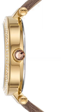 Michael Kors Parker Three Hand Gold Dial Brown Leather Strap Watch For Women - MK2973 Buy Now By Michael Kors