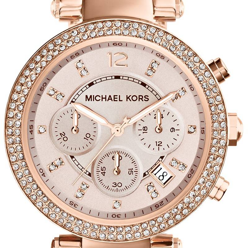 Michael Kors Parker Pink Dial Two Tone Steel Strap Watch for Women - MK6110 Buy Now By Michael Kors